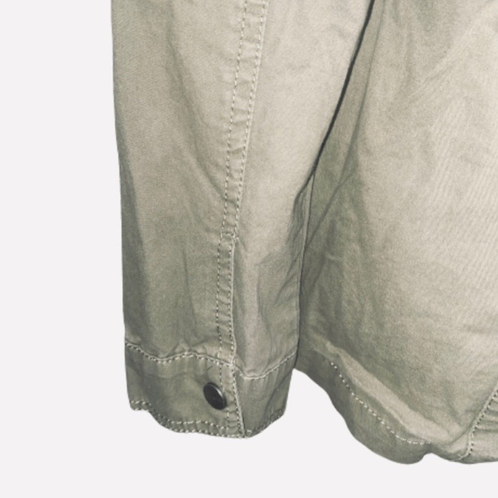 Ashley Brand Small Cargo Olive Green 100% Cotton Full Zip Hooded Utility Jacket - Picture 9 of 11